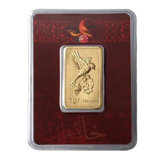 شمش 2.5گرمی طلا 24 عیار گل و بلبل